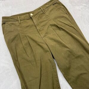 L'Agence Pants Women's 32 Jayce Wide Leg High Rise British Khaki Pleated Trouser